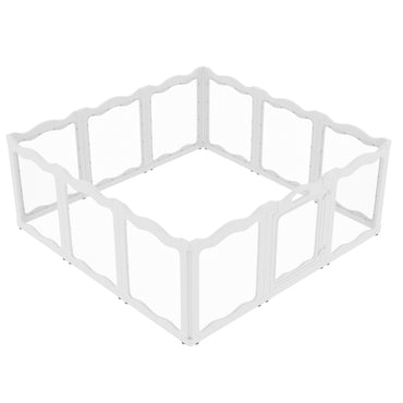 YODOLLA Acrylic Puppy Pen Indoor Dog Playpen 12 Panels 154 x 154 x 60cm