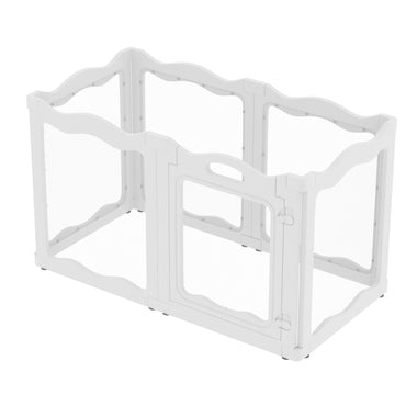 YODOLLA Acrylic Puppy Pen Indoor Dog Playpen 6 Panels 54 x 60 x104cm