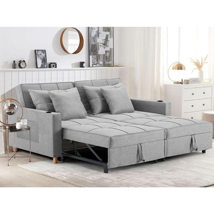 YODOLLA Sofa Bed Sleeper Pull Out Convertible, 2-Seater 3-in-1 Sofa Couch Beds