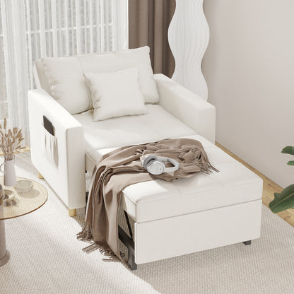 YODOLLA 3-in-1 Sleeper Sofa Bed, 192cm Convertible Single Sofa, Adjustable Armchair