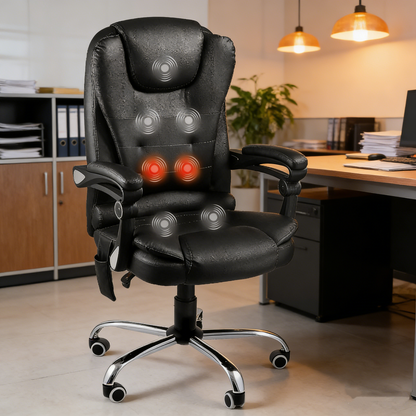 YODOLLA High Back Office Chair Heated Massage, Executive Desk Chairs with 7-Point Vibration