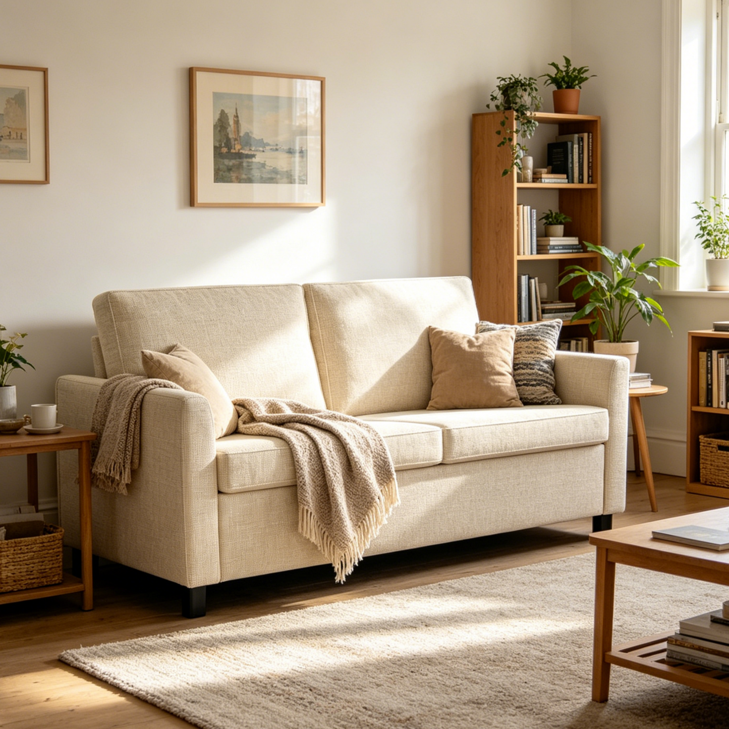 YODOLLA 2 Seater Sofa with Removable Sofa Covers, Morden Love Seat Comfy Couch