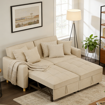 YODOLLA Sofa Bed Sleeper Pull Out Convertible, 2-Seater 3-in-1 Sofa Couch Beds