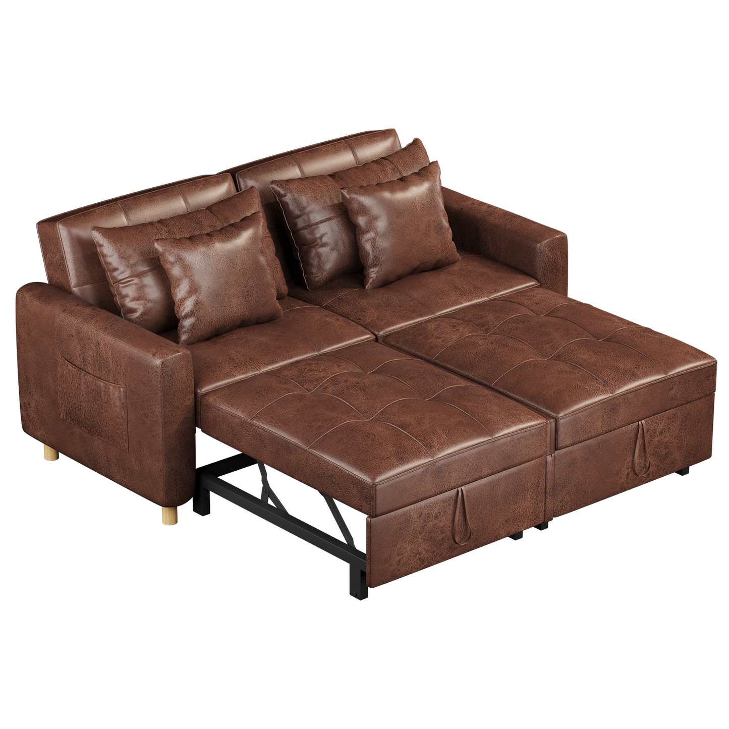 YODOLLA Sofa Bed Sleeper Pull Out Convertible, 2-Seater 3-in-1 Sofa Couch Beds