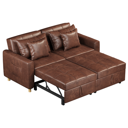 YODOLLA Sofa Bed Sleeper Pull Out Convertible, 2-Seater 3-in-1 Sofa Couch Beds