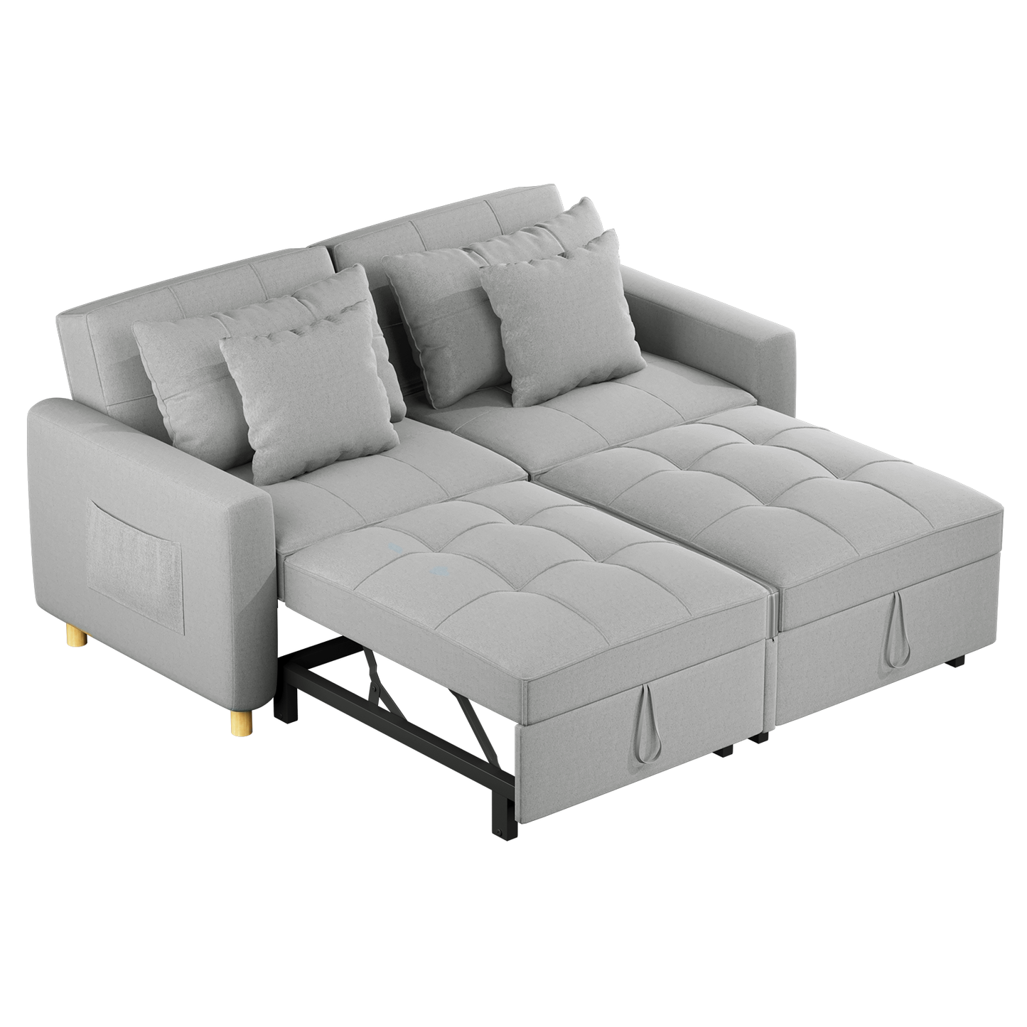 YODOLLA Sofa Bed Sleeper Pull Out Convertible, 2-Seater 3-in-1 Sofa Couch Beds