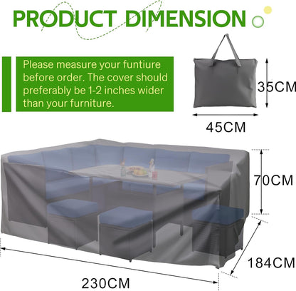 YODOLLA Outdoor Furniture Set Cover Sectional Sofa Set Covers