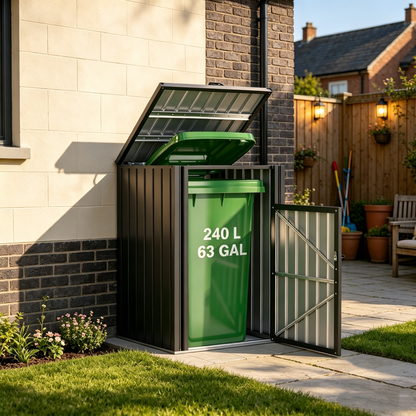 YODOLLA Wheelie Bin Storage Shed Lockable Weatherproof Outdoor Bin Store