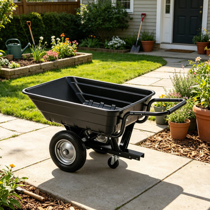 YODOLLA 2-in-1 Garden Trolley Cart, Wheelbarrow Cart 226kg Capacity