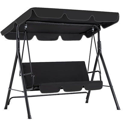 YODOLLA Garden Swing Chair, Outdoor 3-Seat Glider Porch Bench
