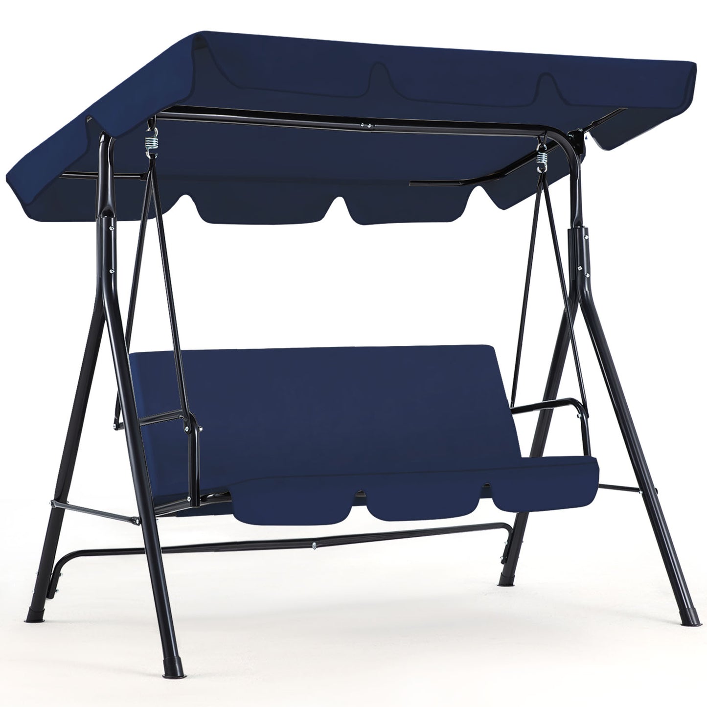 YODOLLA Garden Swing Chair, Outdoor 3-Seat Glider Porch Bench