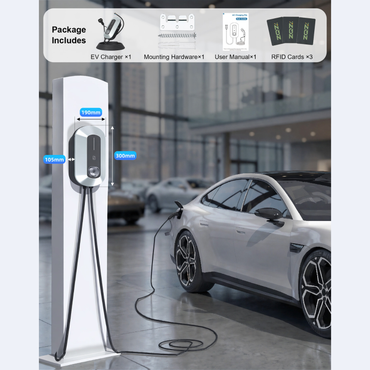 YODOLLA 7kW Wall Mount EV Charger 32A Single Phase Mode 3 Type 2 Tethered Cable