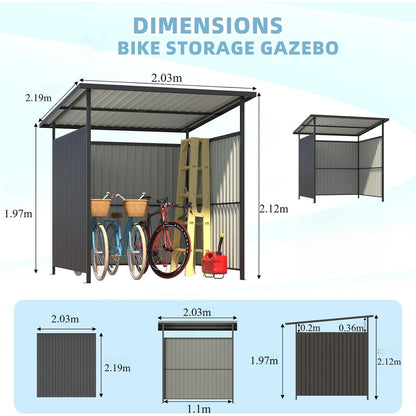 YODOLLA 2 x 2.2m Hardtop Grill Gazebo, Outdoor Pergola for Patio