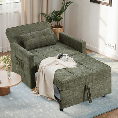 YODOLLA 175cm Single Sofa Bed Chair,3-in-1 Sleeper Armchair Convertible
