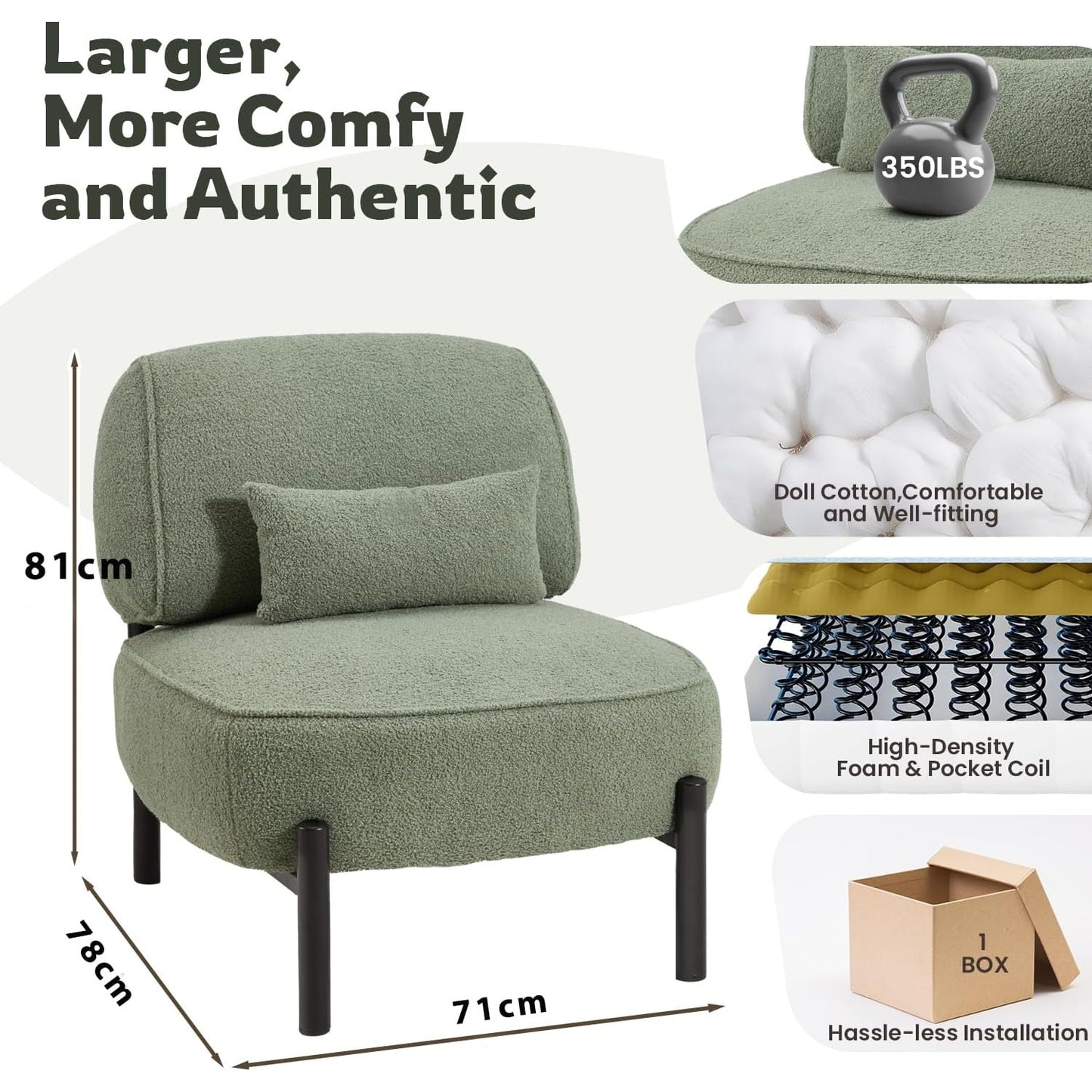 YODOLLA Mid Century Modern Accent Chair