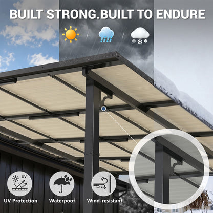 YODOLLA 3mx3.7m, Grill Gazebo BBQ Shelter, Garden Metal Pergola