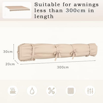 YODOLLA Retractable Awning Cover All-Weather Protective Storage Bag, Beige