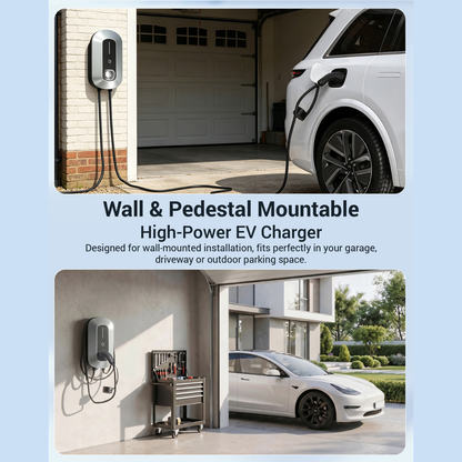 YODOLLA 7kW Wall Mount EV Charger 32A Single Phase Mode 3 Type 2 Tethered Cable