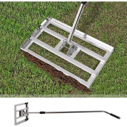 YODOLLA Lawn Leveling Rake, Stainless Steel Lawn Leveller Heavy Duty
