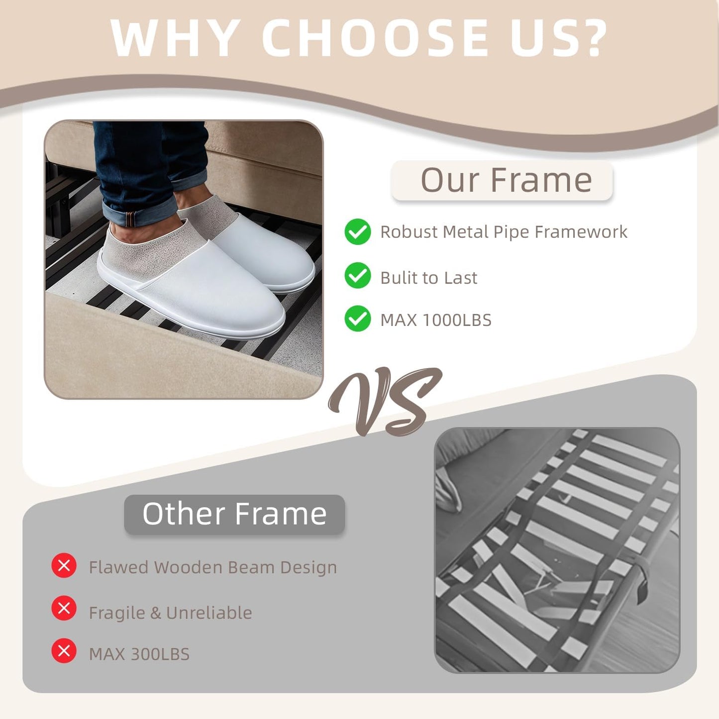 YODOLLA 4 in 1 Sofa Bed Queen, 72" Pull Out Couch Sleeper Sofa Bed