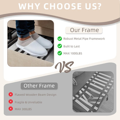 YODOLLA 4 in 1 Sofa Bed Queen, 72" Pull Out Couch Sleeper Sofa Bed