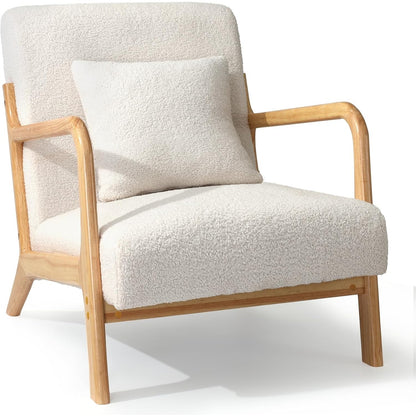 YODOLLA Mid-century Armchair, Tub Chair with Wood Frame