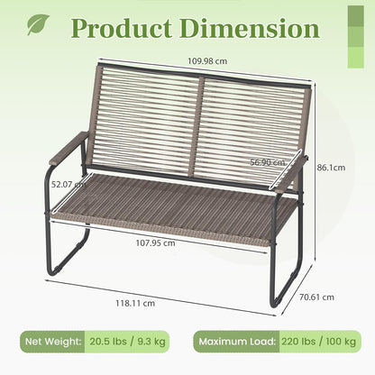 YODOLLA 4PCS Outdoor Dining Set, Metal Frame Patio