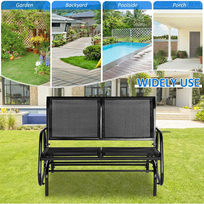 YODOLLA Glider Bench 2 Seater Garden Rocking Chair