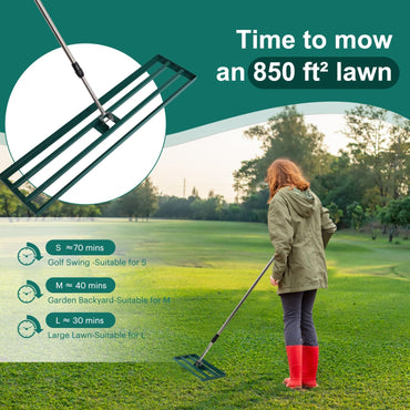 YODOLLA Lawn Leveling Rake, Stainless Steel Lawn Leveller Heavy Duty