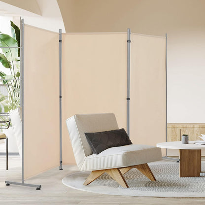 YODOLLA 260CM 3-Panel Room Divider, Wall Divider Movable Partition