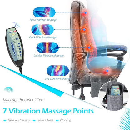YODOLLA High Back Office Chair Heated Massage, Executive Desk Chairs with 7-Point Vibration