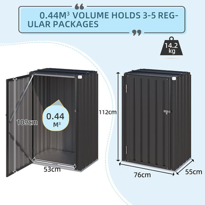 YODOLLA 144 x 76 x 55 cm Garden Cabinet with Adjustable Shelves & Double Doors