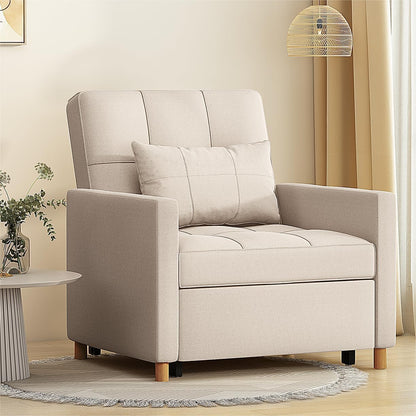 YODOLLA 175cm Single Sofa Bed Chair,3-in-1 Sleeper Armchair Convertible