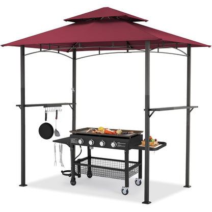 YODOLLA 2.5m Double-Tier BBQ Gazebo Grill Canopy