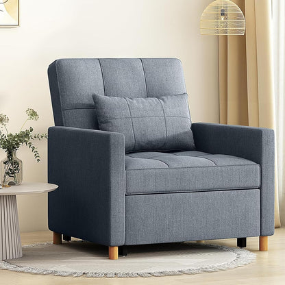 YODOLLA 175cm Single Sofa Bed Chair,3-in-1 Sleeper Armchair Convertible