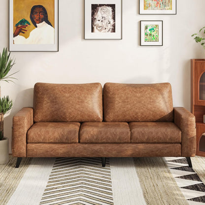 YODOLLA 3 Seater Sofa Faux Leathe rModern Sofa Couch