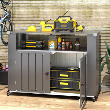 YODOLLA Metal Storage Cabinet with Wheels