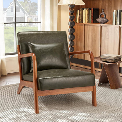 YODOLLA Mid-century Armchair, Tub Chair with Wood Frame