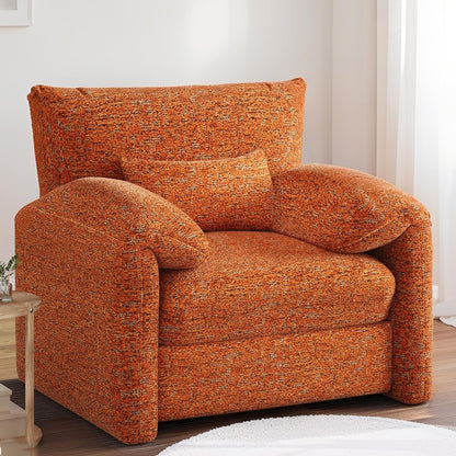 YODOLLA Armchair Sofa, Large Single Sofa Padded Seat with Lumbar Pillow
