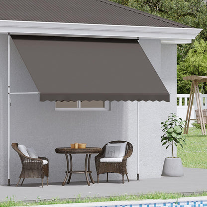 YODOLLA DIY Free Standing Awning, Garden Awnings with Hand Crank