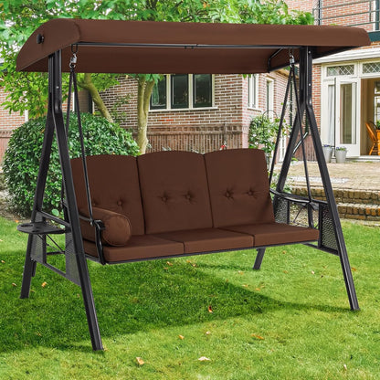 YODOLLA Garden Swing Chair, Swing Chairs Thick Padded Seat with Adjustable Tilting Canopy