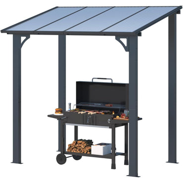 YODOLLA 2.4 x 1.5m Wall-Mounted Metal Hardtop Gazebo