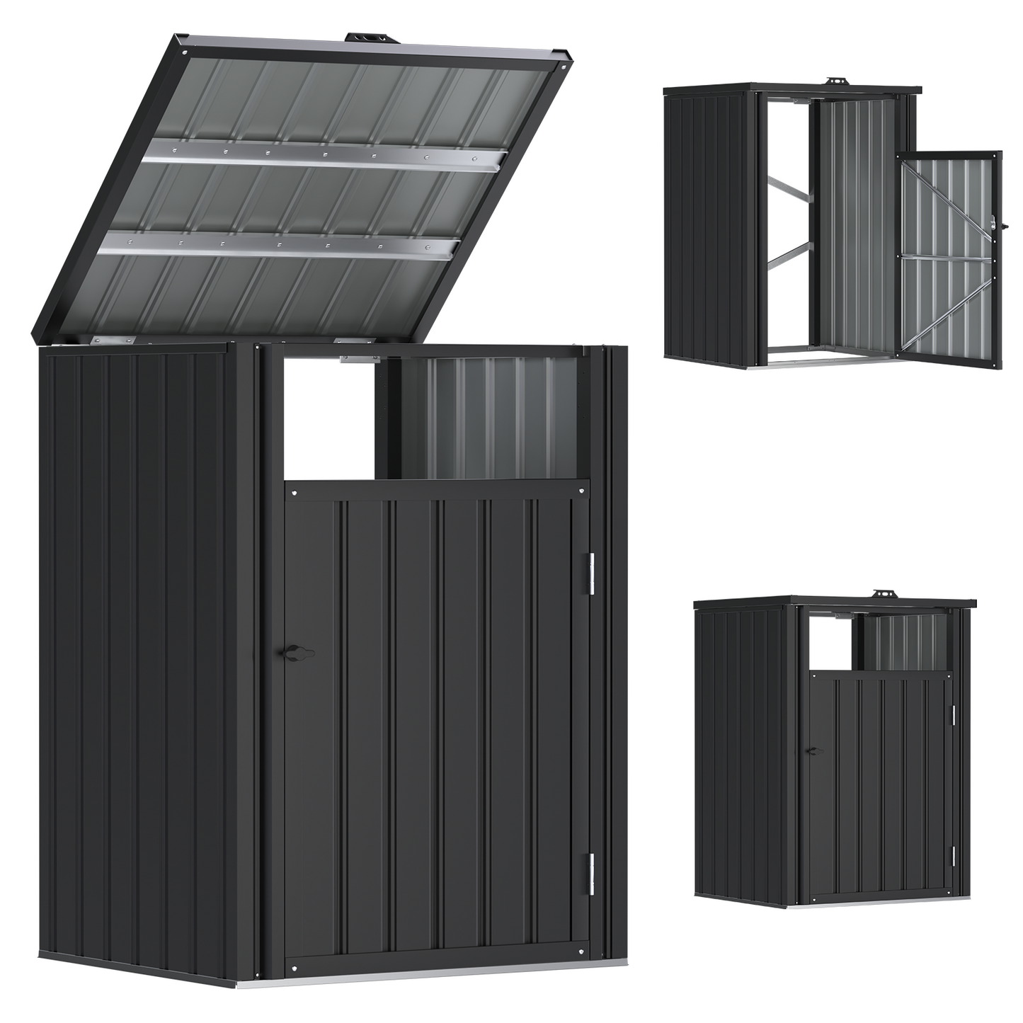 YODOLLA Wheelie Bin Storage Shed Lockable Weatherproof Outdoor Bin Store