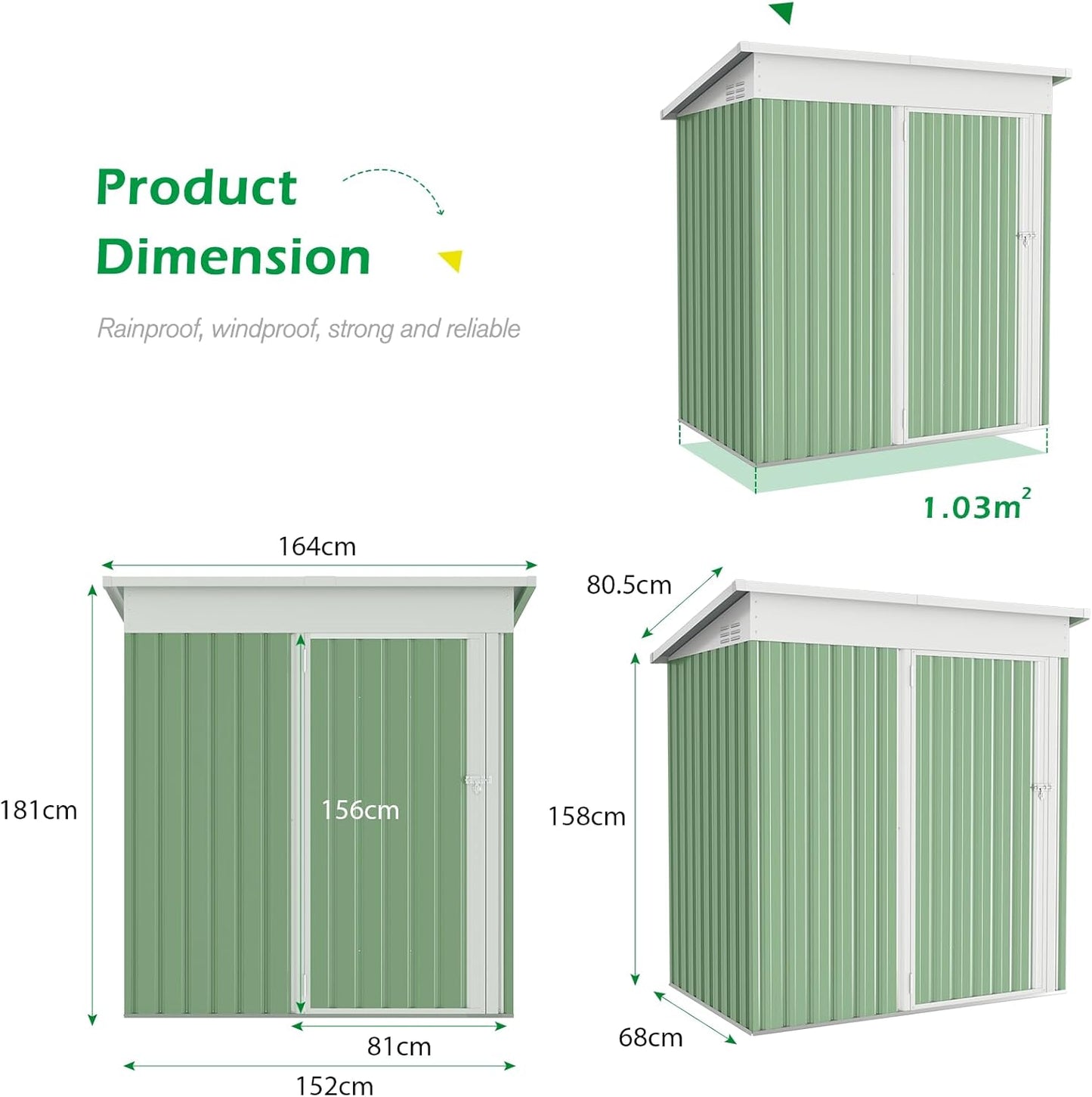 YODOLLA Metal Shed,Garden Sheds and Outdoor Storage