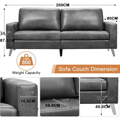 YODOLLA 200cm Sofa Couch, Large 2-3 Seater Modern Sofa