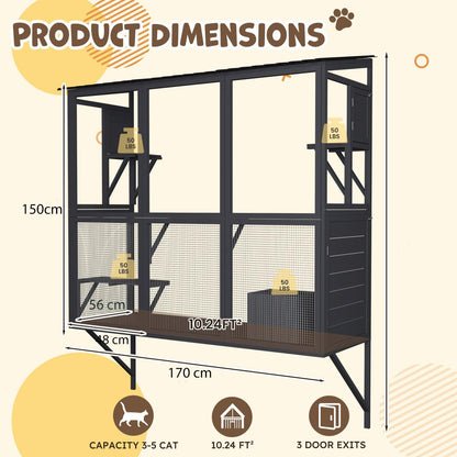 YODOLLA Catio Outdoor Cat Enclosure with Window Access