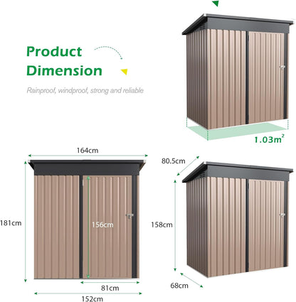 YODOLLA Metal Shed,Garden Sheds and Outdoor Storage