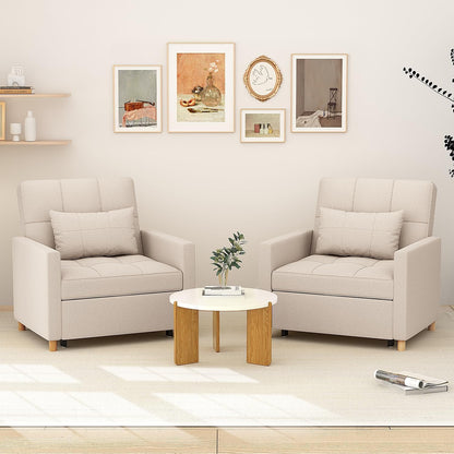 YODOLLA 175cm Single Sofa Bed Chair,3-in-1 Sleeper Armchair Convertible