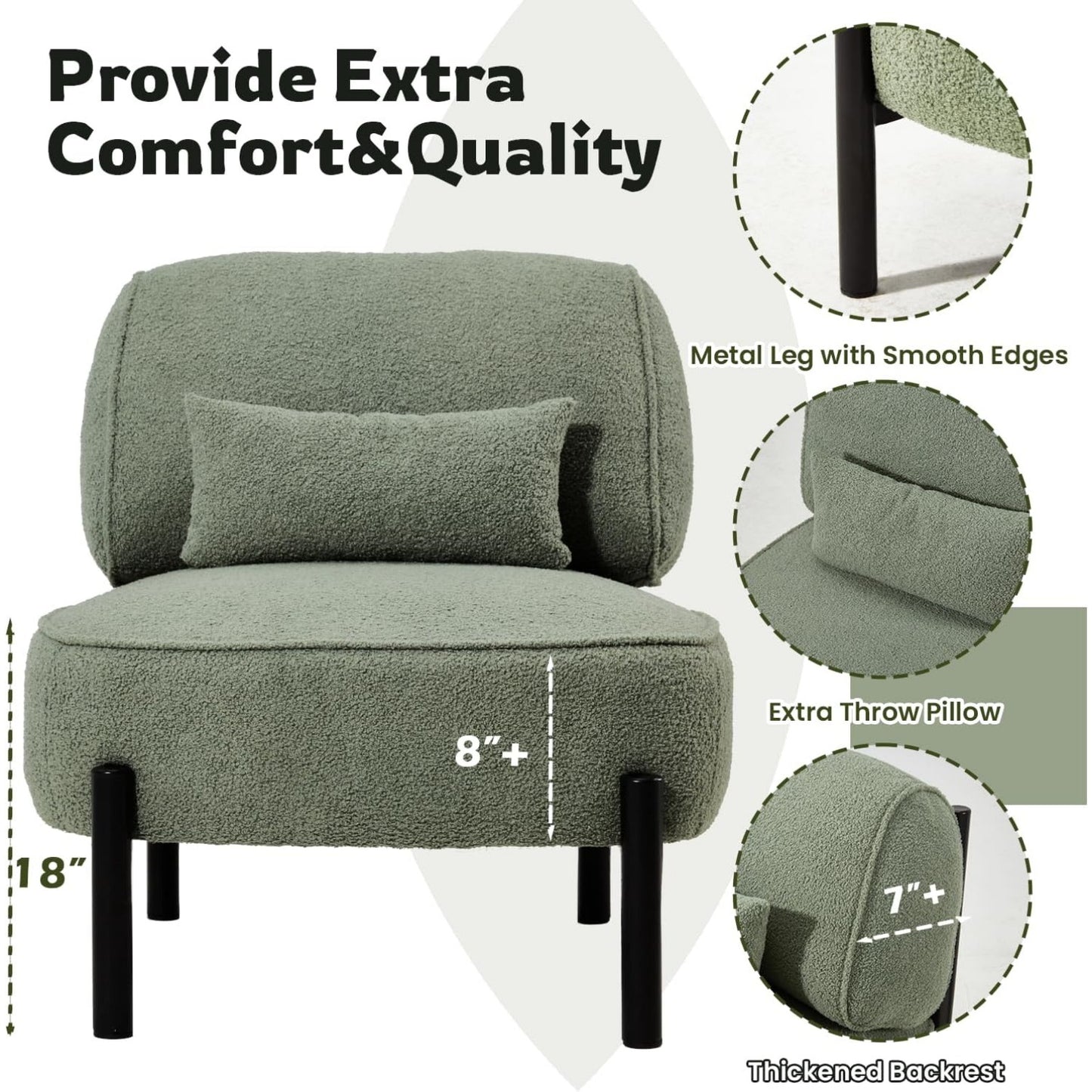 YODOLLA Mid Century Modern Accent Chair