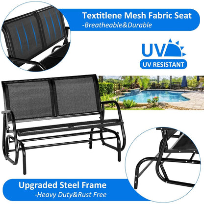 YODOLLA Glider Bench 2 Seater Garden Rocking Chair